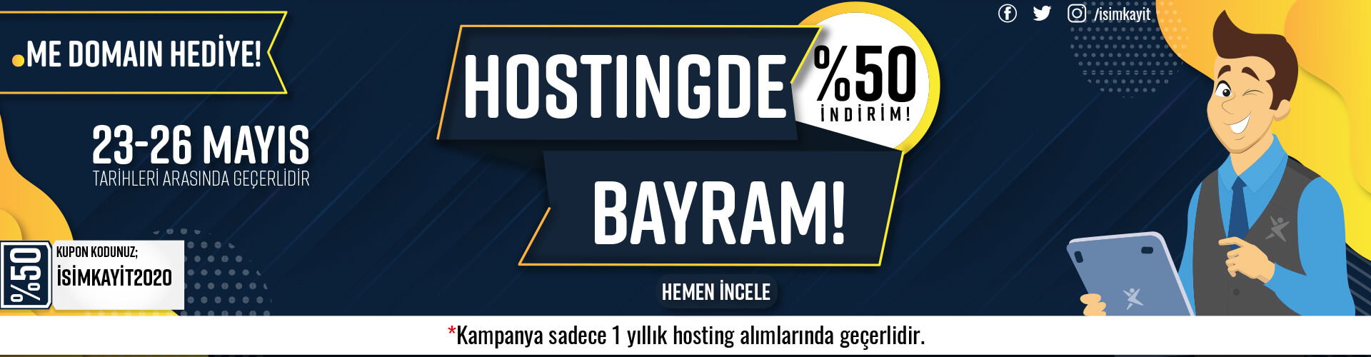 .com ve net domain kampanyası