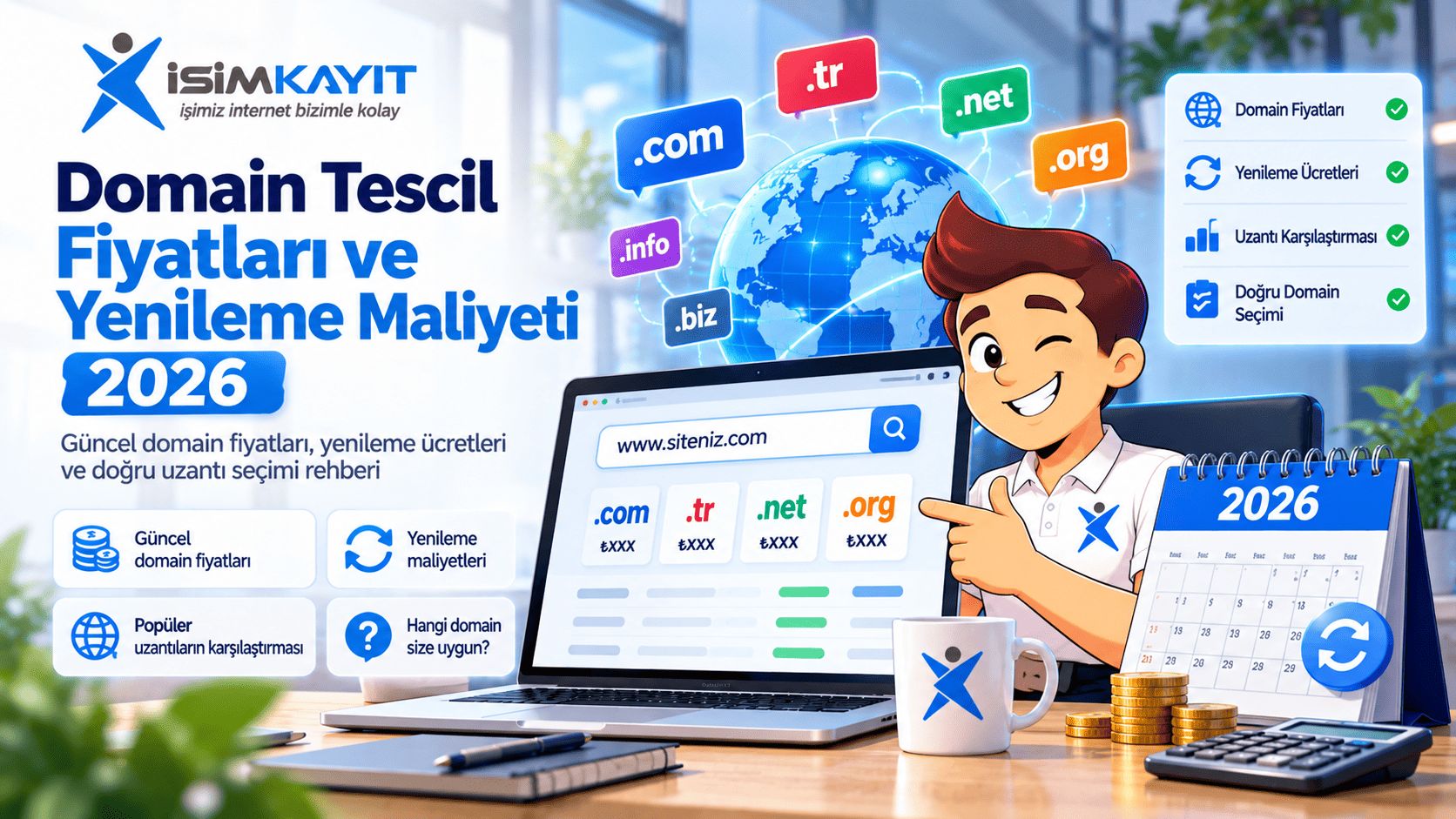 Domain Tescil Fiyatları ve Yenileme Maliyeti 2026