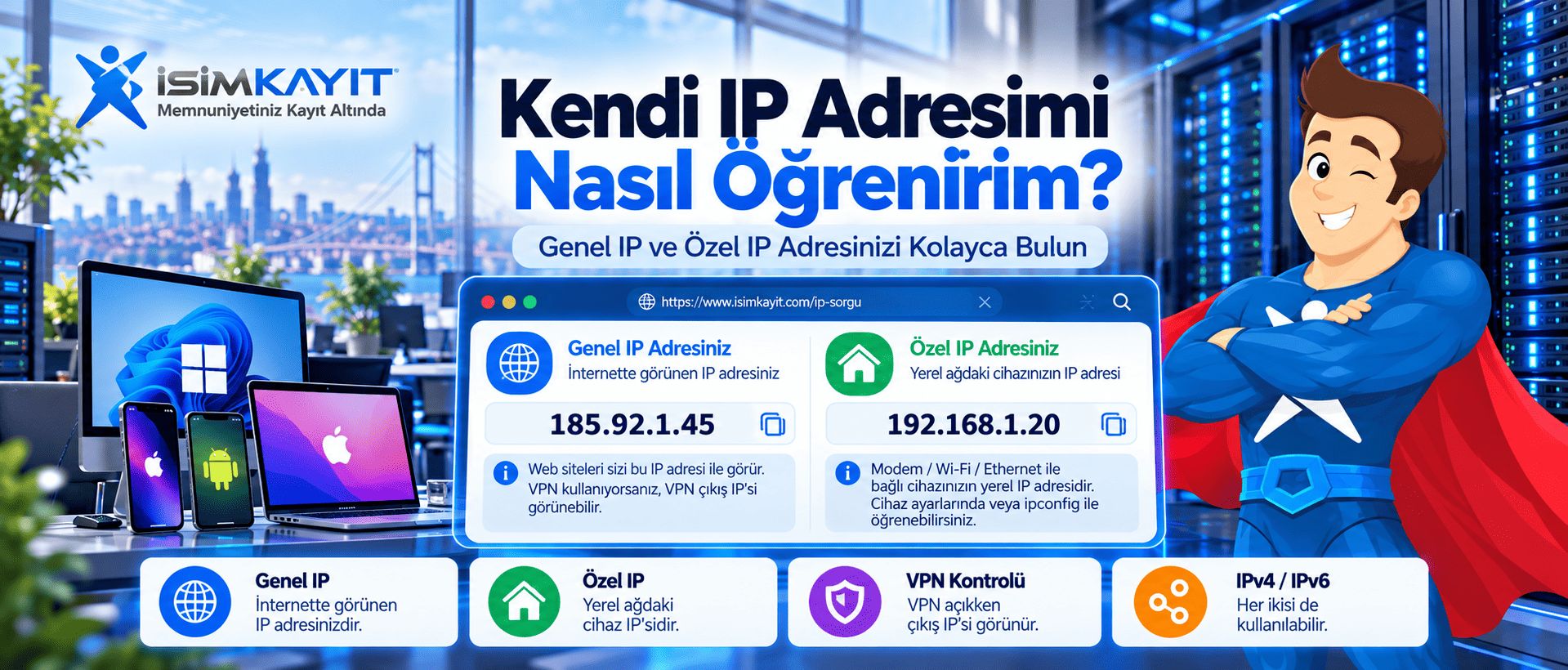 Kendi IP Adresimi Nasıl Öğrenirim?