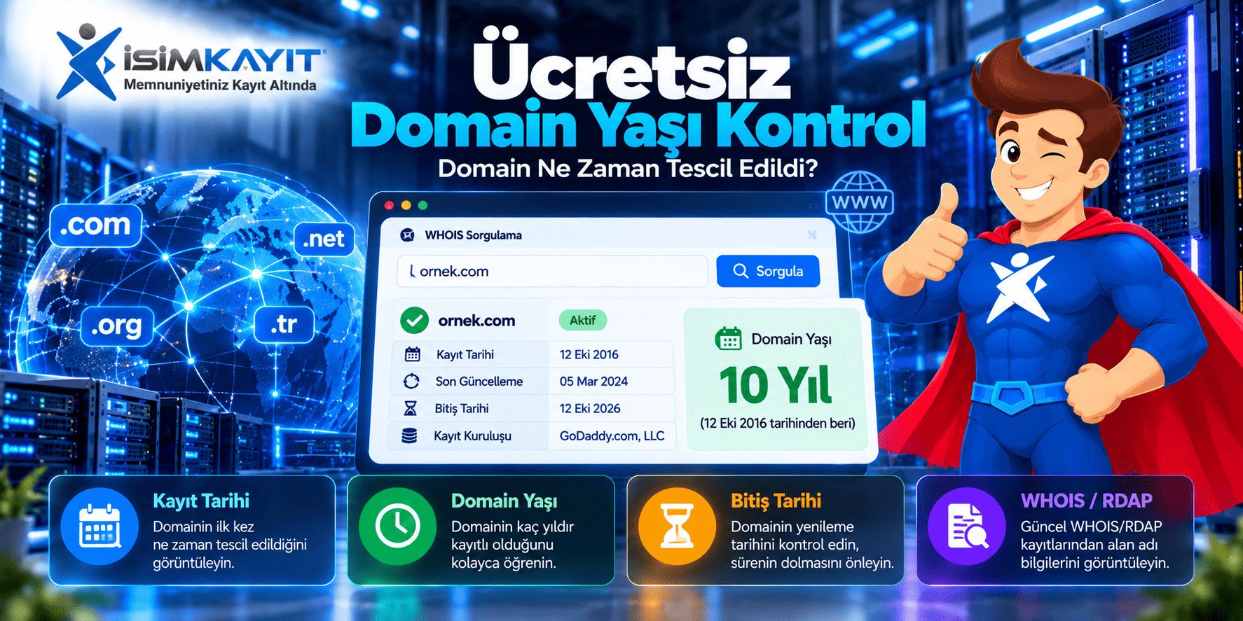 Ücretsiz Domain Yaşı Kontrol: Ne Zaman Tescil Edildi?