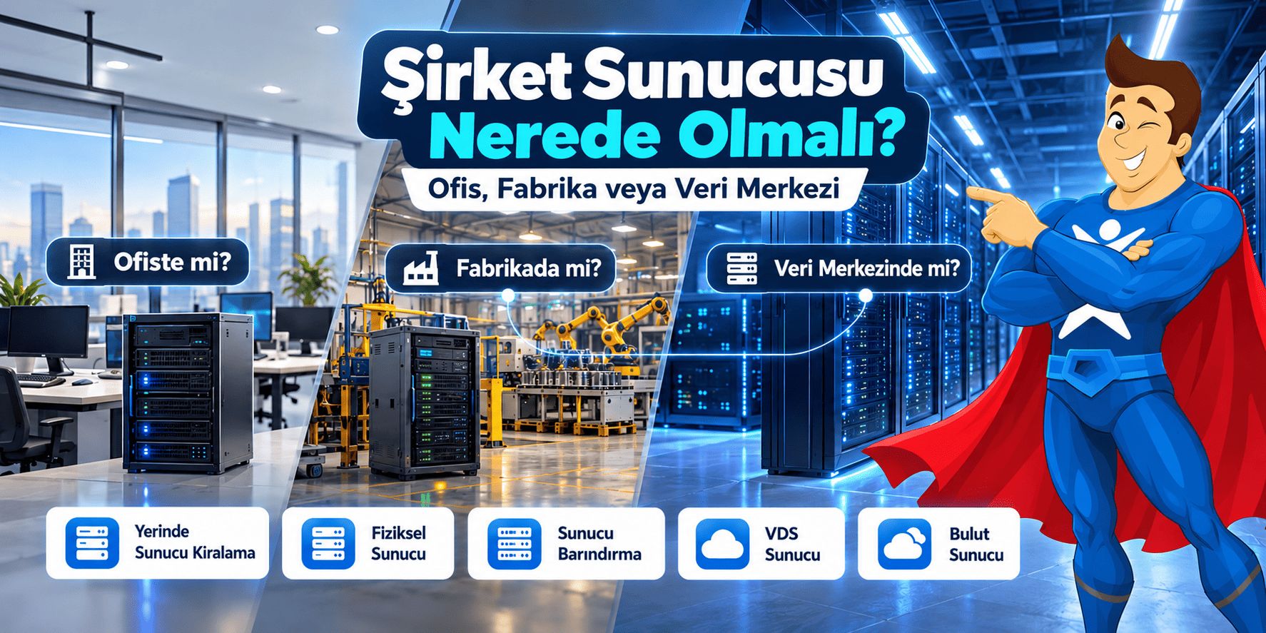 Şirket Sunucusu Nerede Olmalı? Ofis, Fabrika veya Veri Merkezi