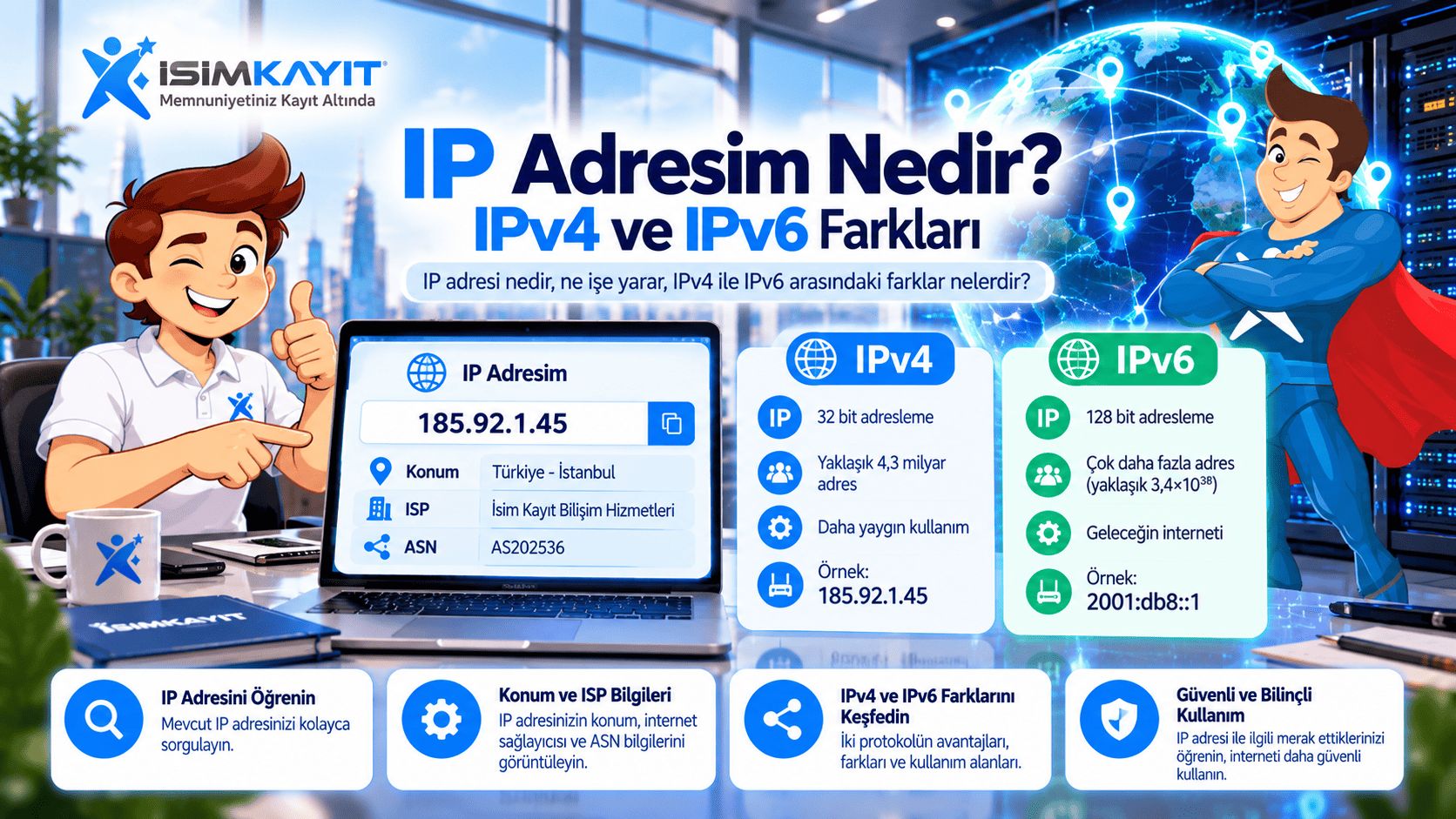 IP Adresim Nedir? IPv4 ve IPv6 Farkları