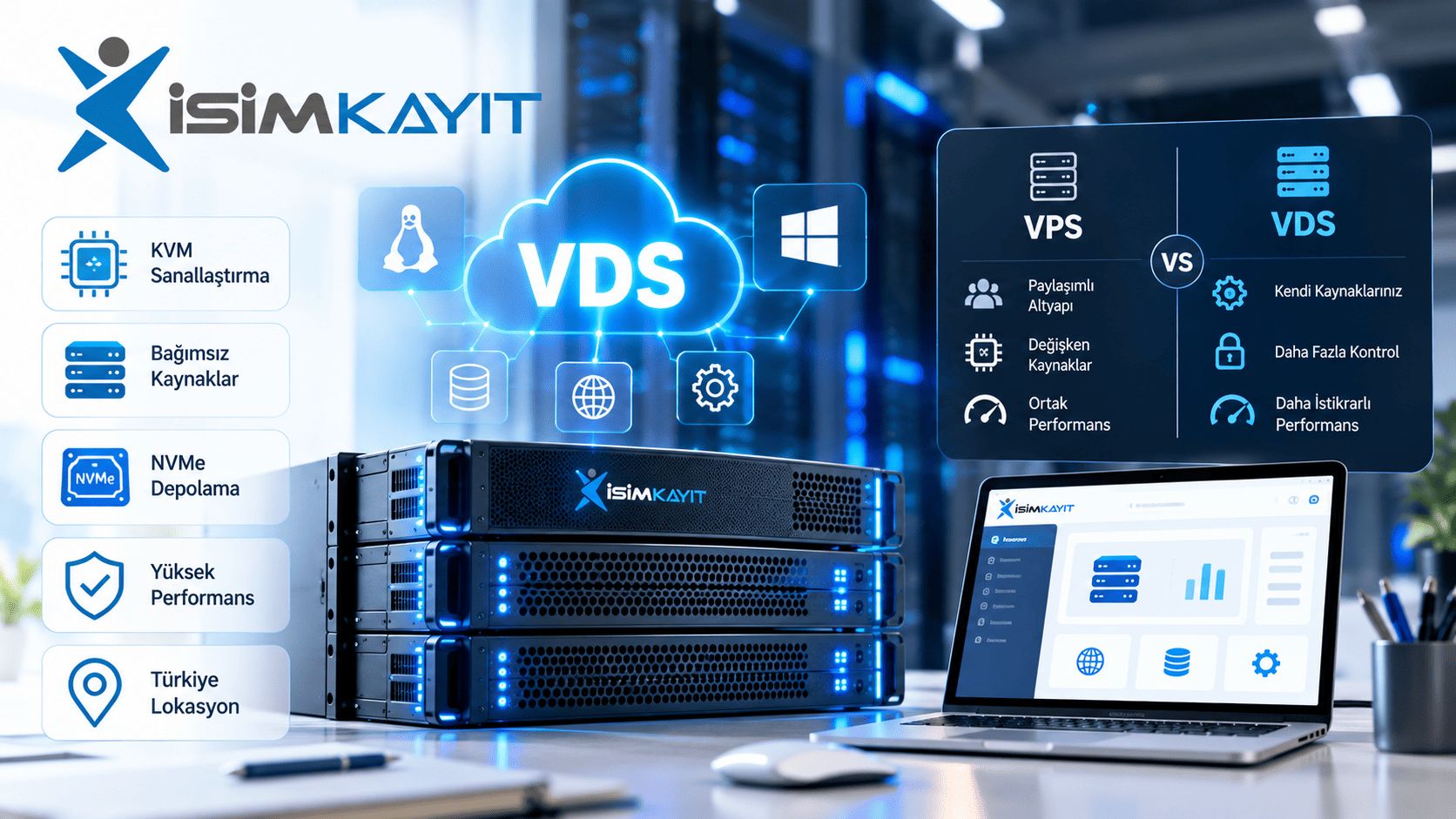 VDS Sunucu Nedir? KVM Sanallaştırma ve VPS Farkı