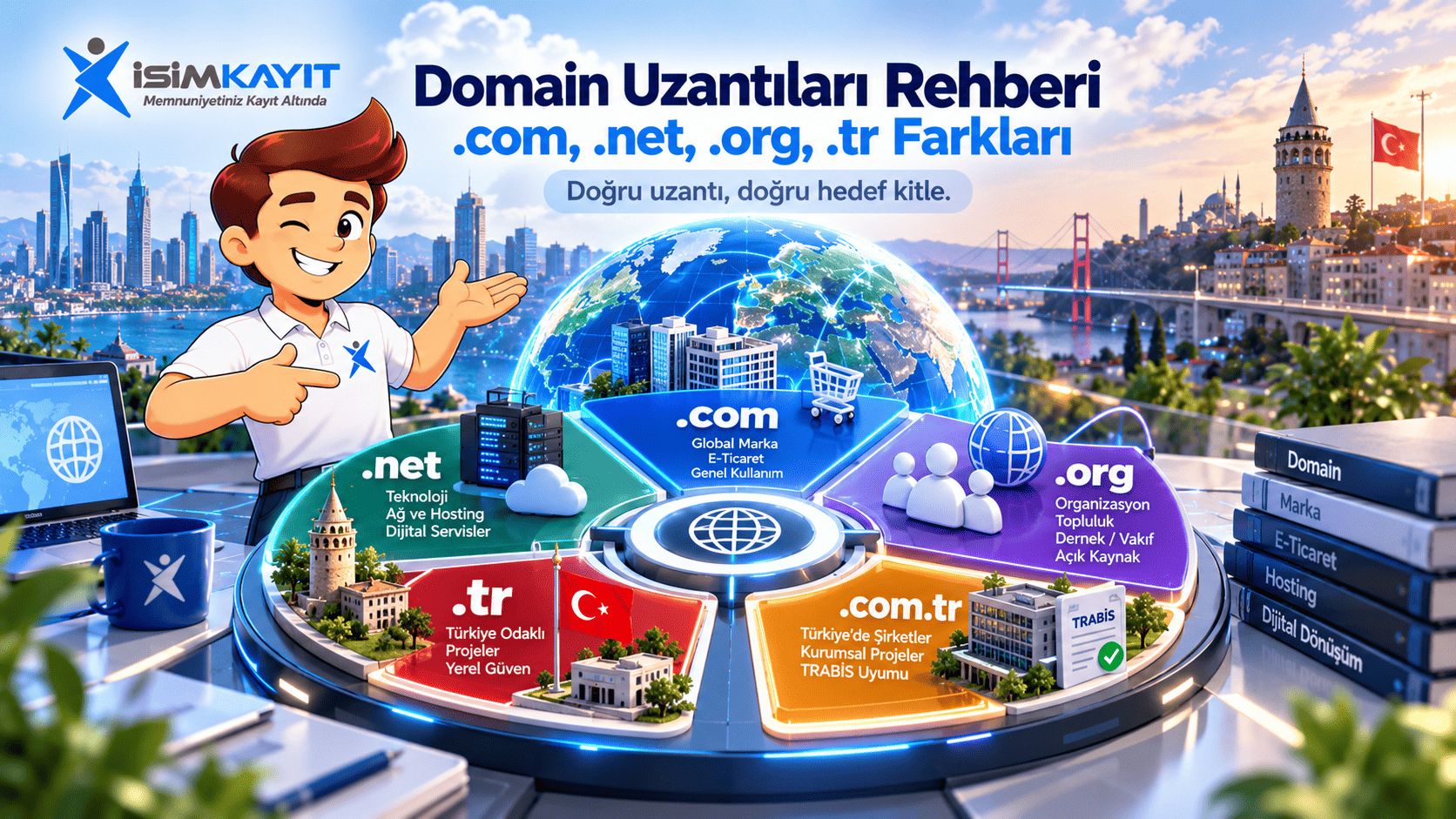 Domain Uzantıları Rehberi: .com, .net, .org, .tr Farkları