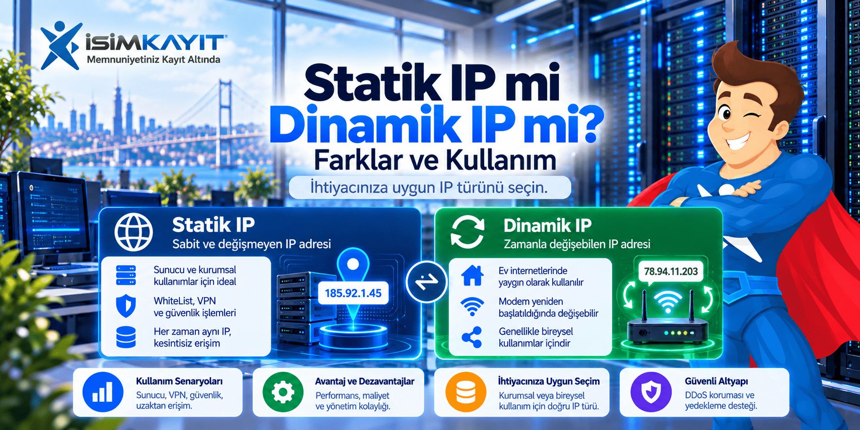 Statik IP mi Dinamik IP mi? Farklar ve Kullanım
