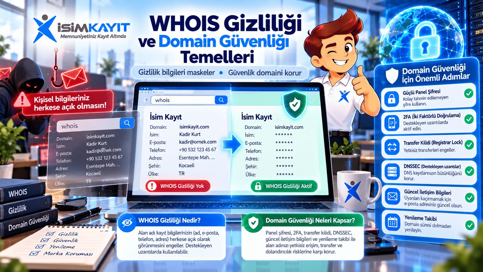 WHOIS Gizliliği ve Domain Güvenliği Temelleri