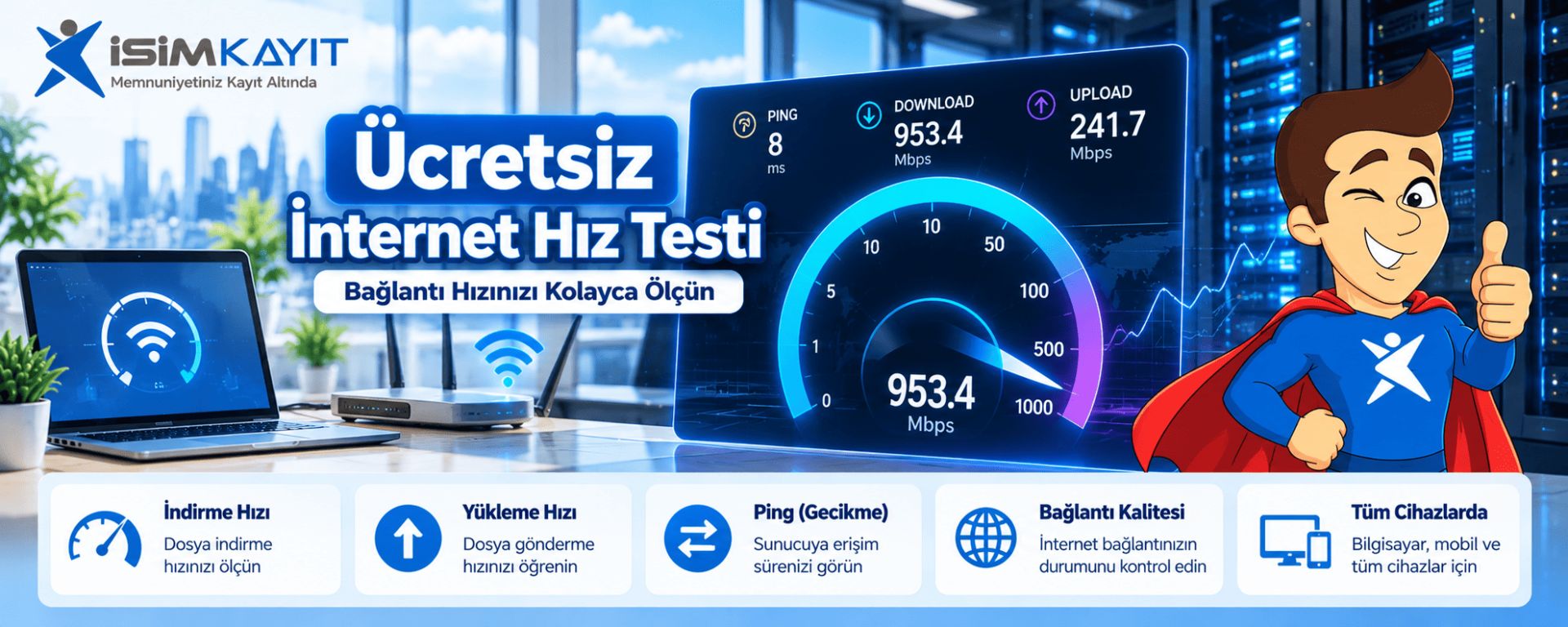 Ücretsiz İnternet Hız Testi: Bağlantı Hızını Ölçme