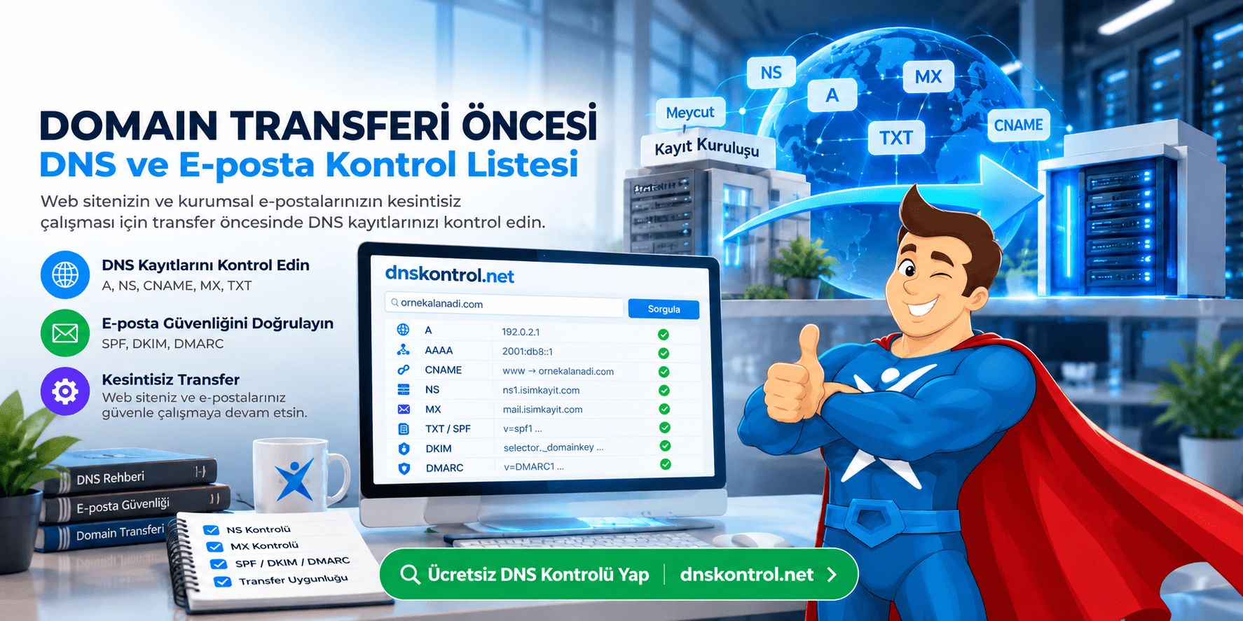 Domain Transferi Öncesi DNS ve E-posta Kontrol Listesi