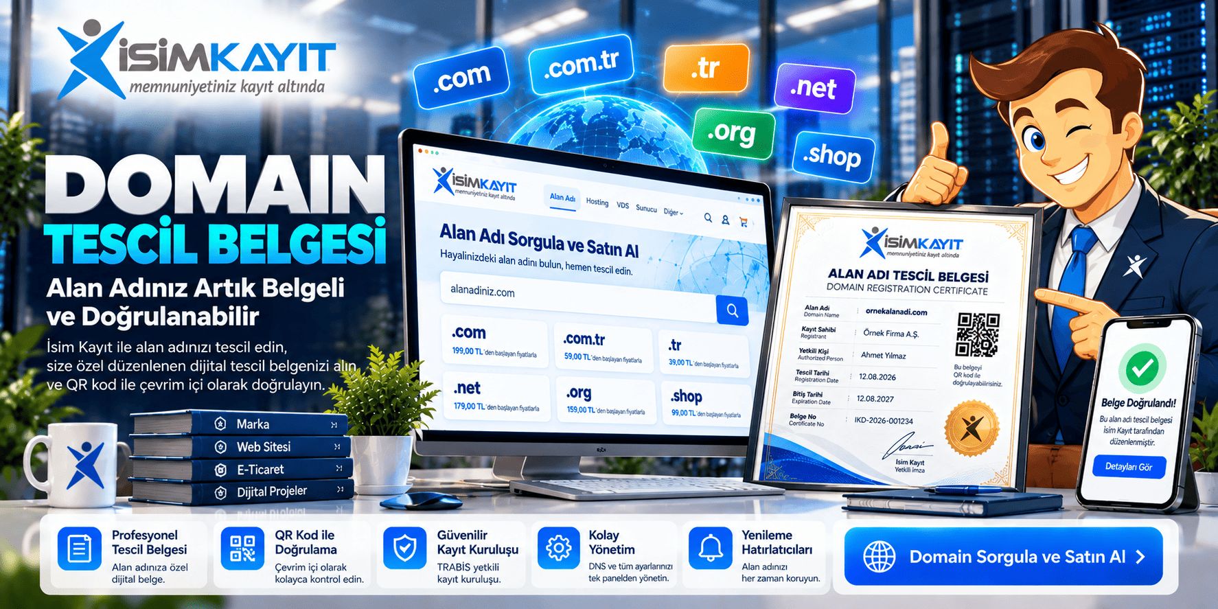 Domain Tescil Belgesi Nedir? QR Kodla Doğrulama