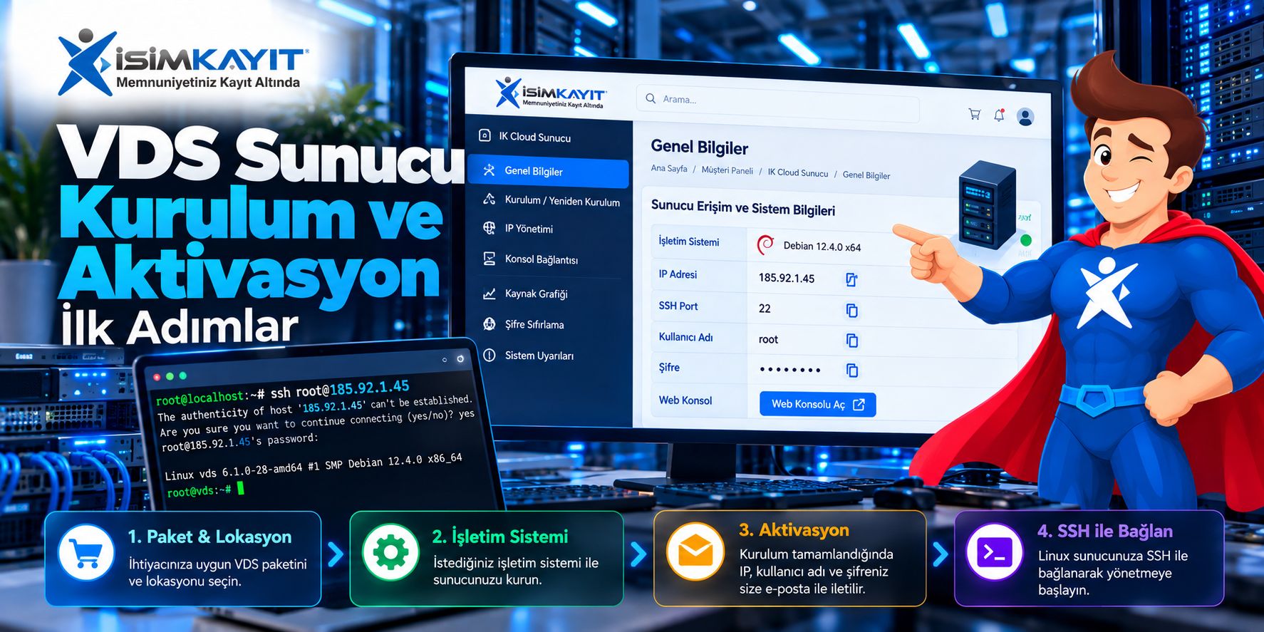 VDS Sunucu Kurulum ve Aktivasyon: İlk Adımlar
