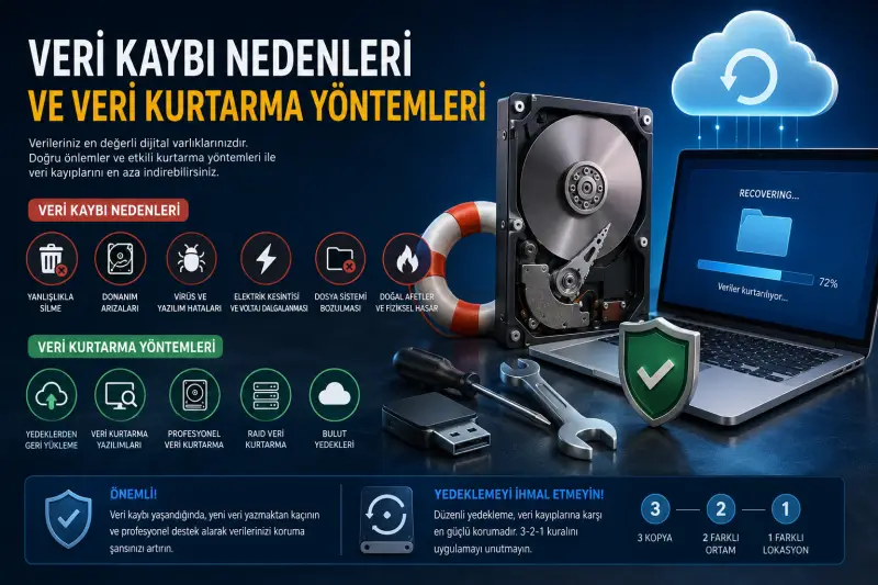 Veri Kaybı Nedenleri ve Veri Kurtarma Yöntemleri