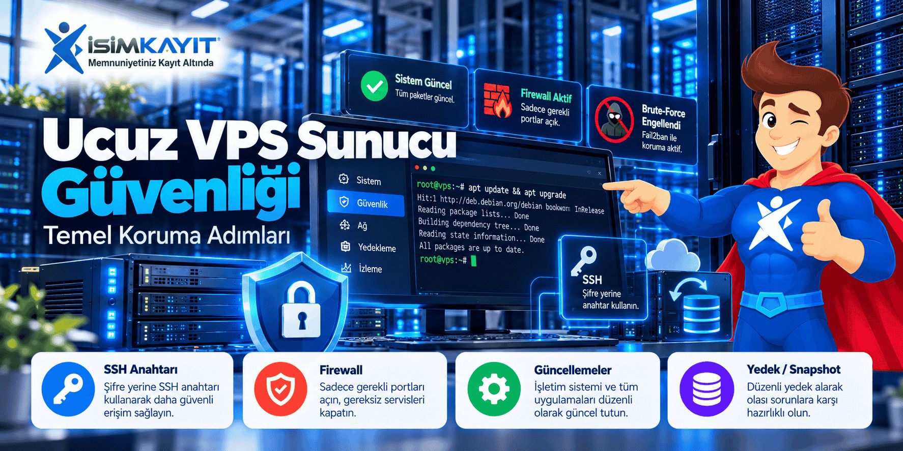 Ucuz VPS Sunucu Güvenliği: Temel Koruma Adımları