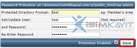 directadmin klasör şifreleme