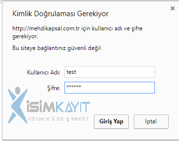 directadmin klasör şifreleme