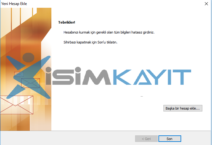outlook kurulumu imap ayarı
