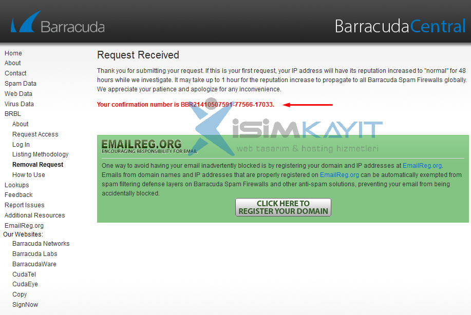 barracuda blacklist