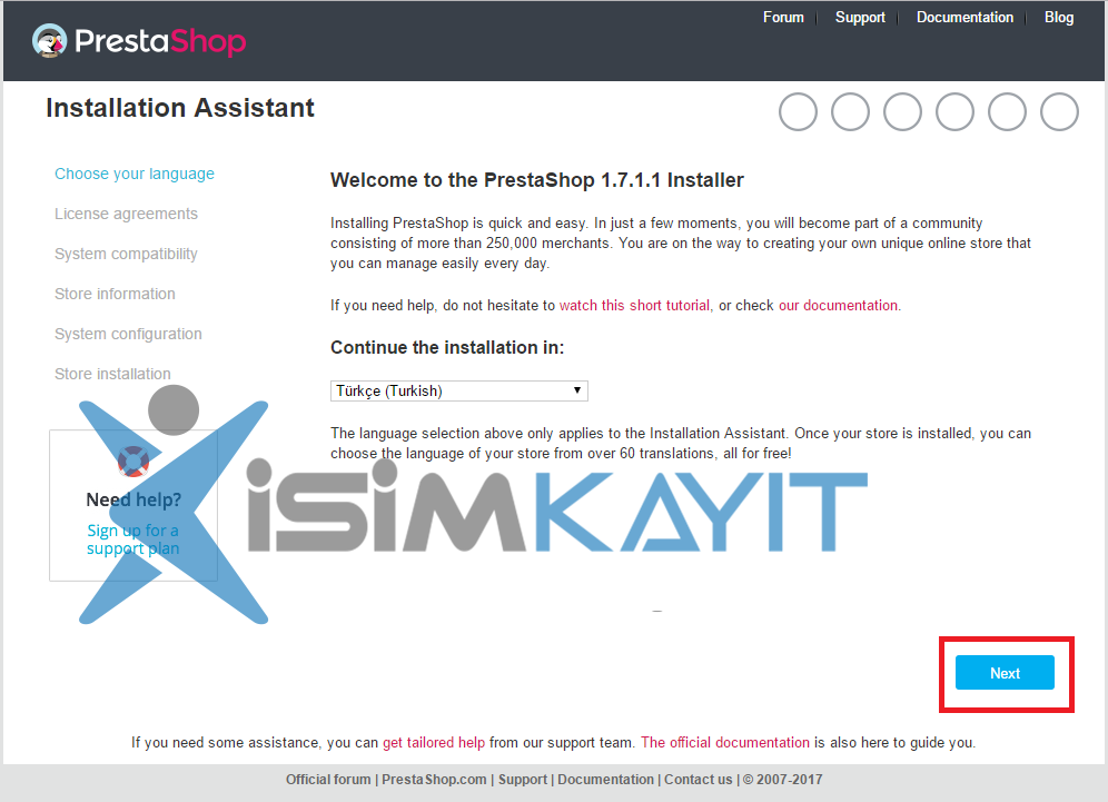 prestashop kurulumu 
