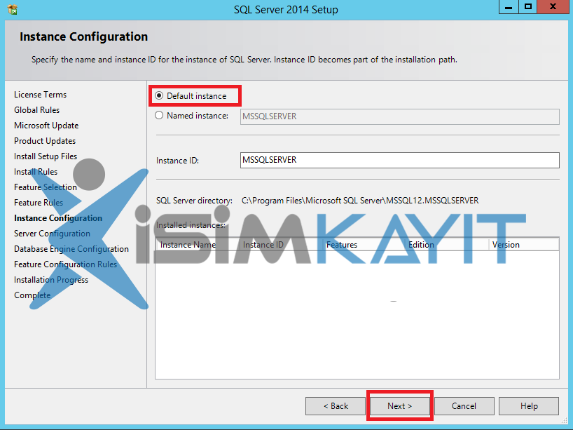sqlserver 2014 express kurulumu