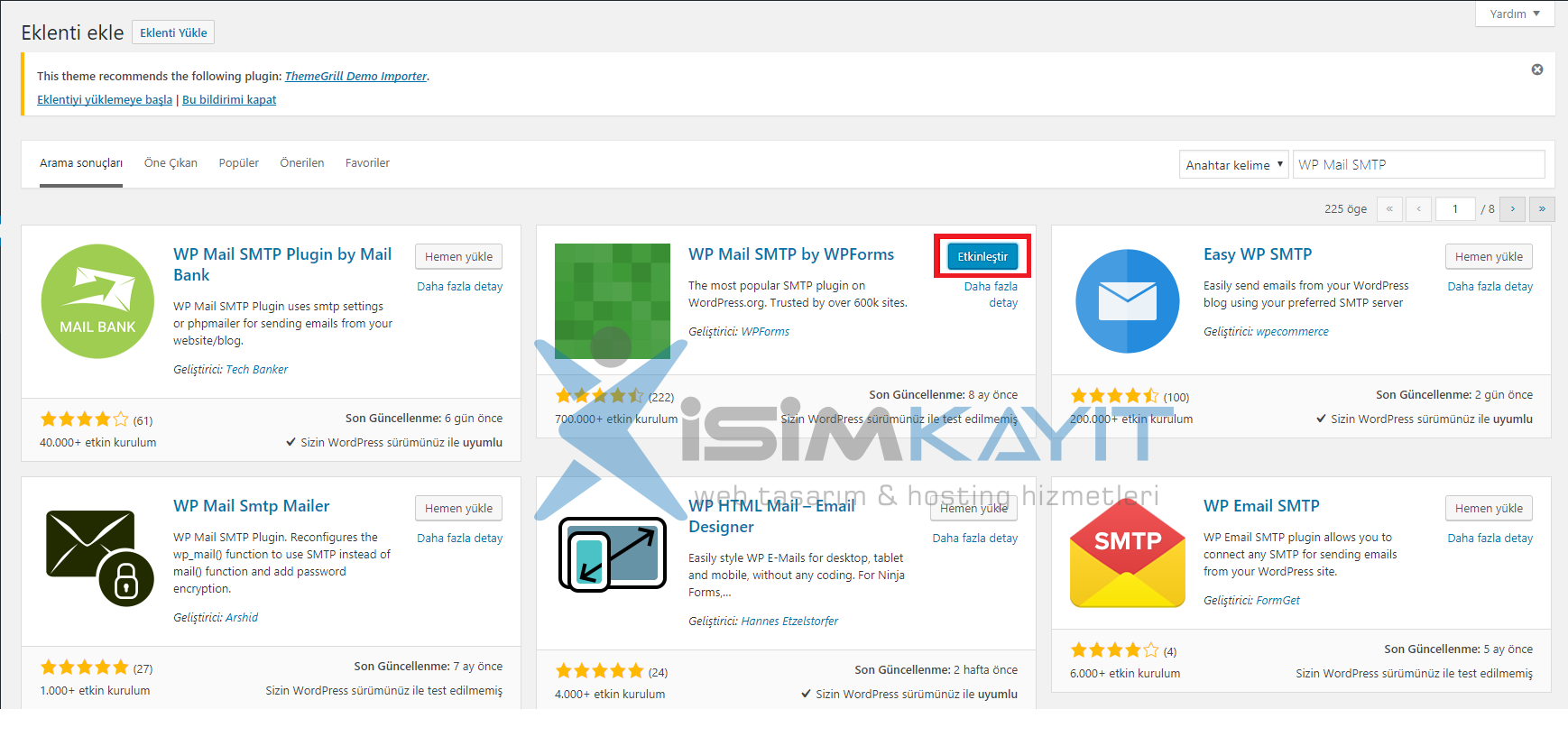 WP Mail SMTP Etkinleştirme