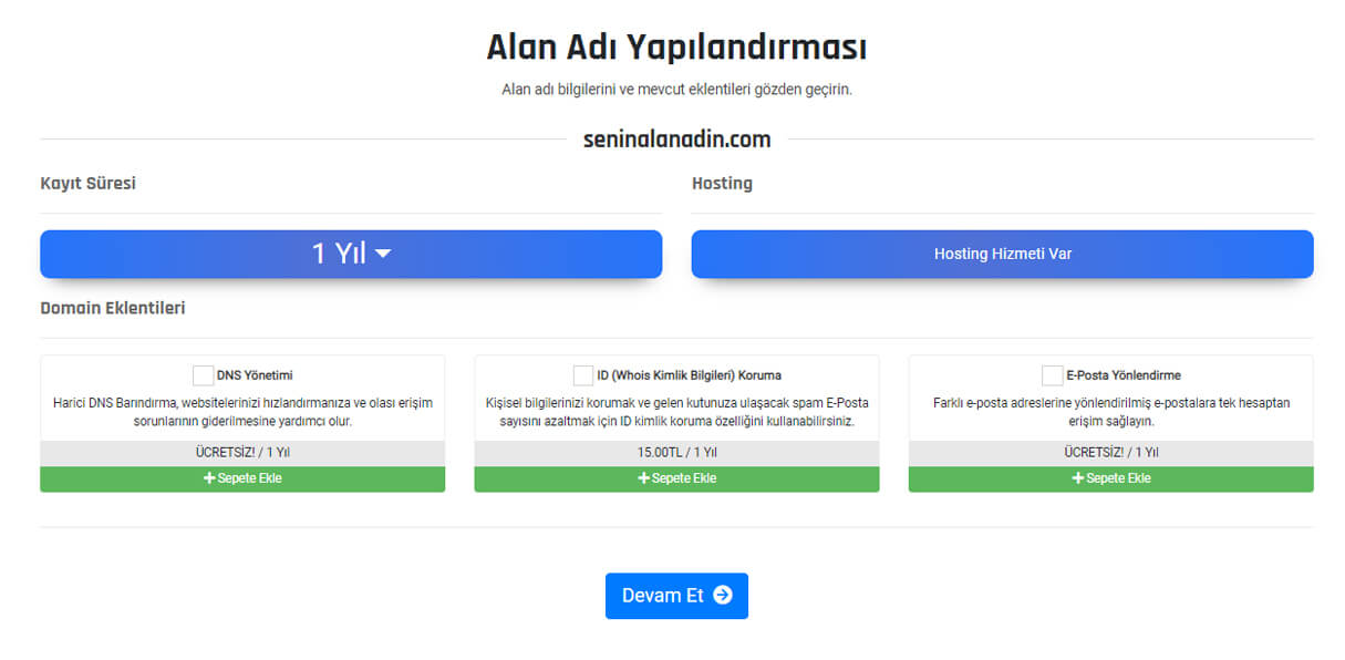 domain tescil daha önce alınmış mı kontrolü