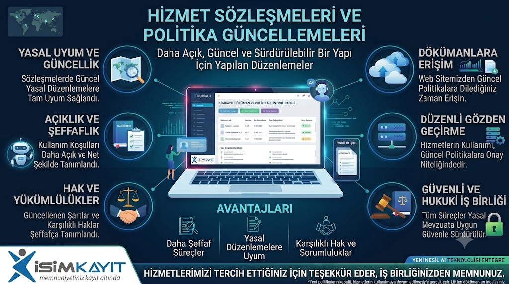 Hizmet Sözleşmeleri Güncelleme Duyurusu
