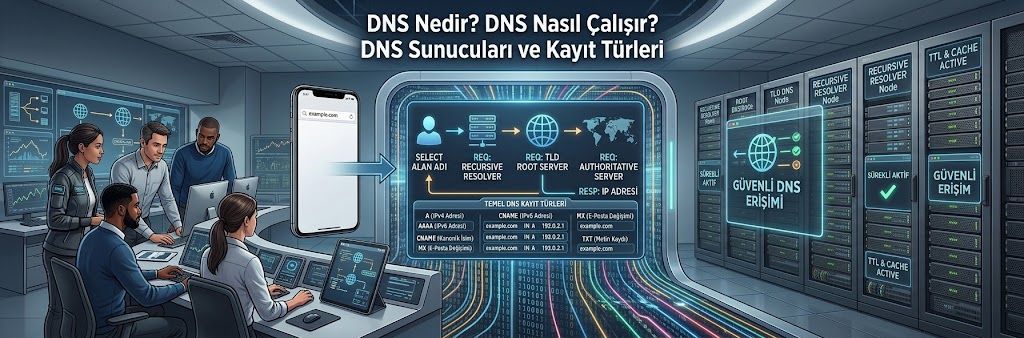 DNS Nedir? DNS Nasıl Çalışır? DNS Sunucuları ve Kayıt Türleri