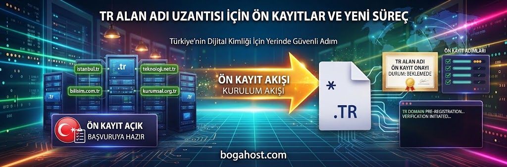 .TR Alan Adı Uzantısı için Ön kayıtlar çok yakında başlıyor.