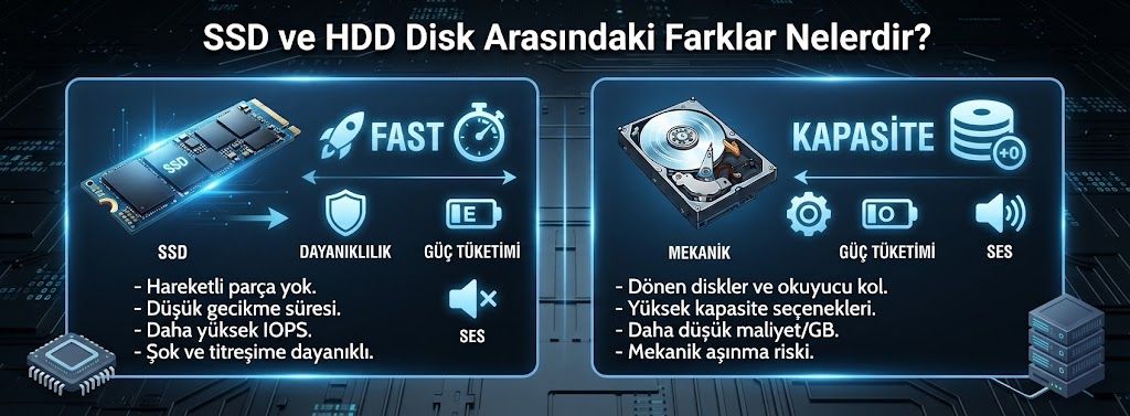 SSD Diskler ve HDD Diskler