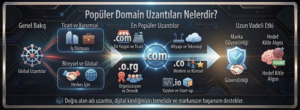 En Popüler Alan Adı Uzantıları Nelerdir?