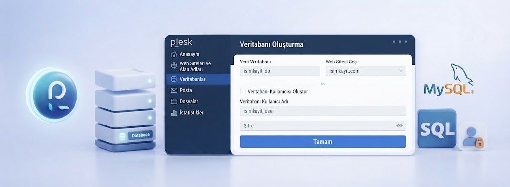 Plesk Panelde Mysql Veritabanı Oluşturma ve Düzenleme