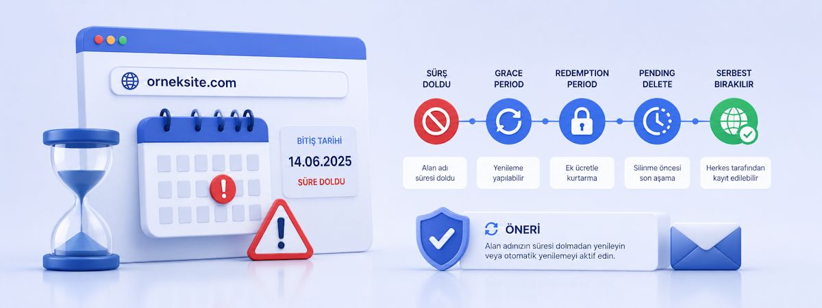 Alan adı sürem doldu ne yapmalıyım?