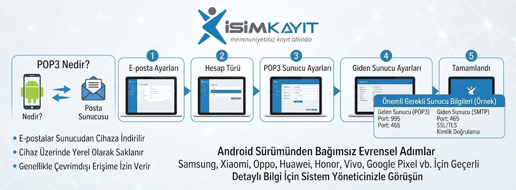 Android İşletim Sistemlerinde POP3 Mail Kurulumu