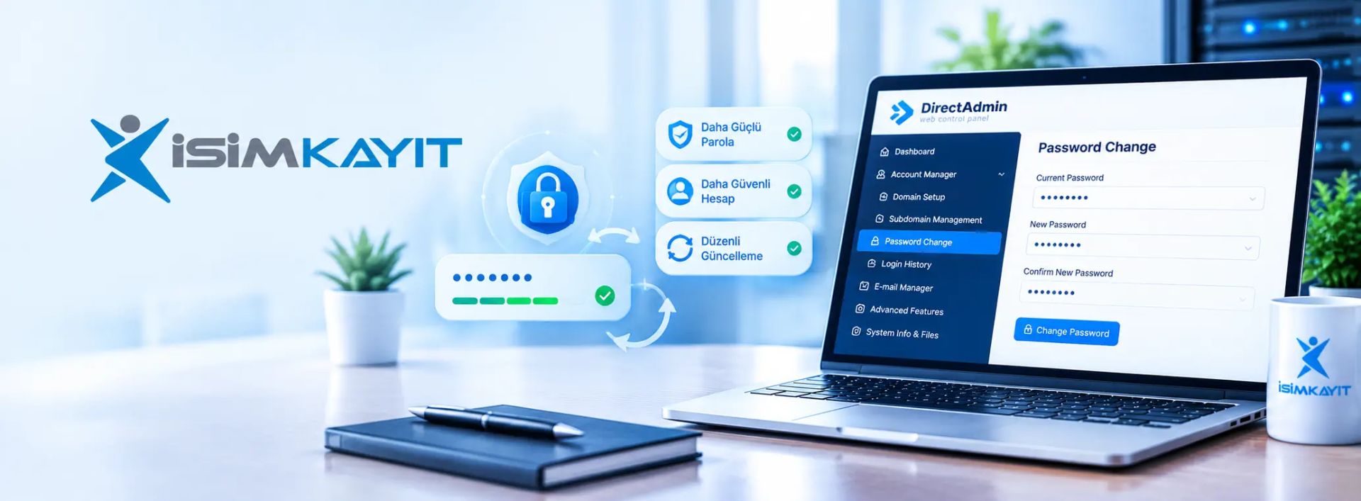 Directadmin kullanıcı şifre değişikliği